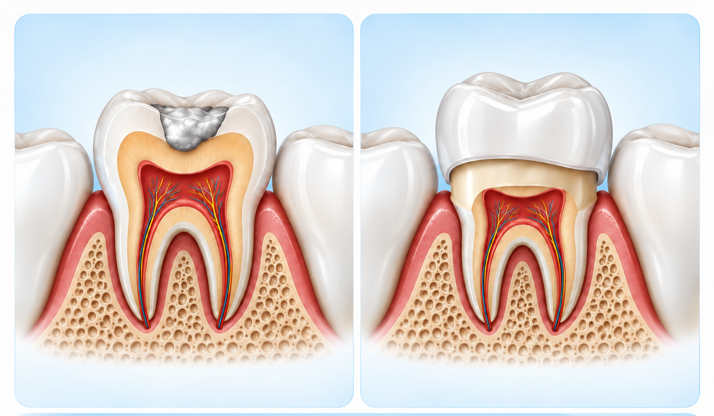 dental filling vs dental crown
