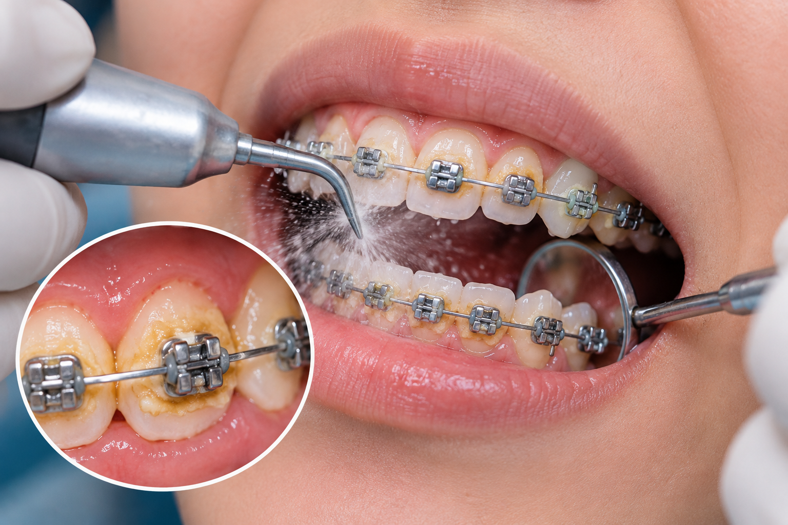 plague around braces